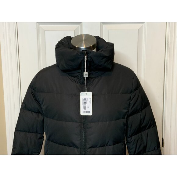 Armani Collezioni Long Black Quilted Down Puffer Coat, Size 12 | 48, NWT! $1,295 - Picture 2 of 12